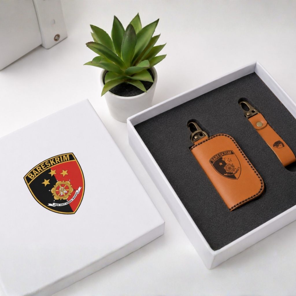 Paket Dompet STNK & Keychain Kulit